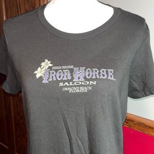 Iron Horse Saloon Ormond Beach Florida 2022 Bike Week black t-shirt.  Size Large